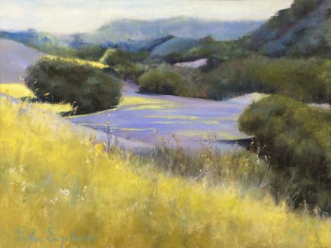 Lupines and Mustard 12 x 16 pastel